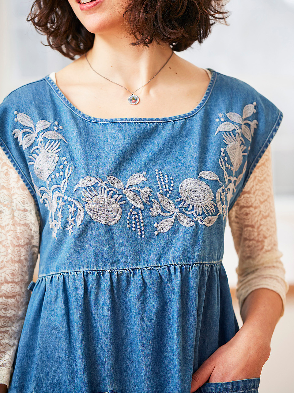 Prairie Smock Denim Dress | Shop Beautiful Designs by April