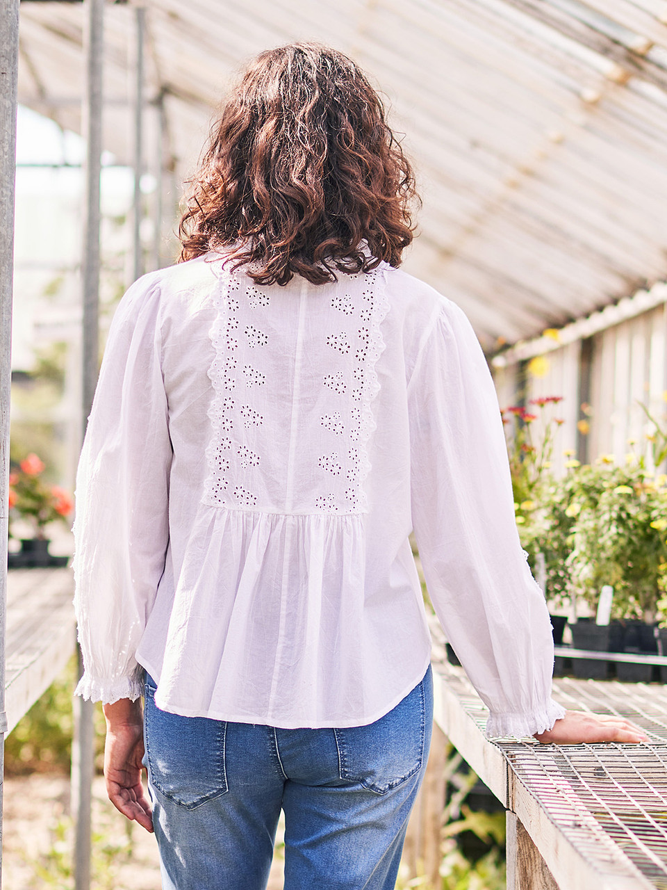 Bostonian Blouse - White | Shop Beautiful Designs by April Cornell