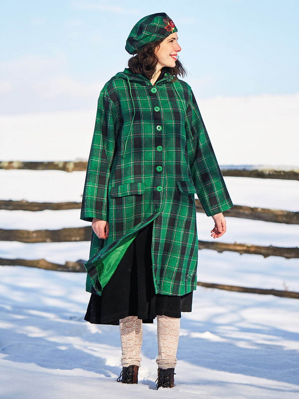 Cambridge Plaid Coat Shop Beautiful Designs by April Cornell