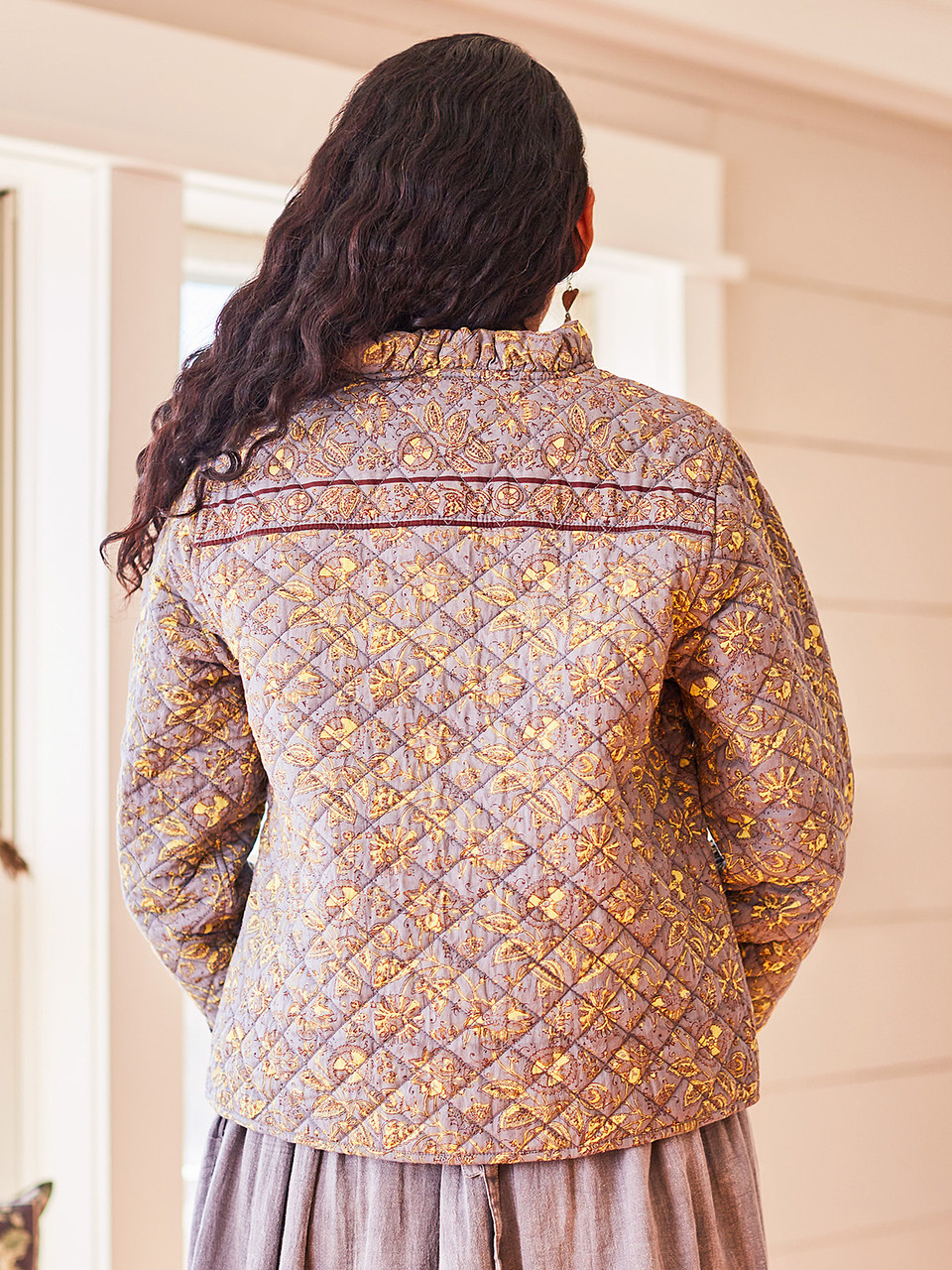 Indian Fresco Quilted Jacket | Shop Beautiful Designs by April