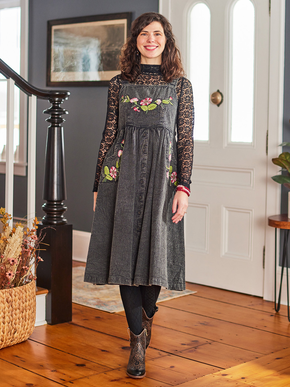 Long Pinafore Dress Next Buy Grey Jersey Stretch Frill Detail