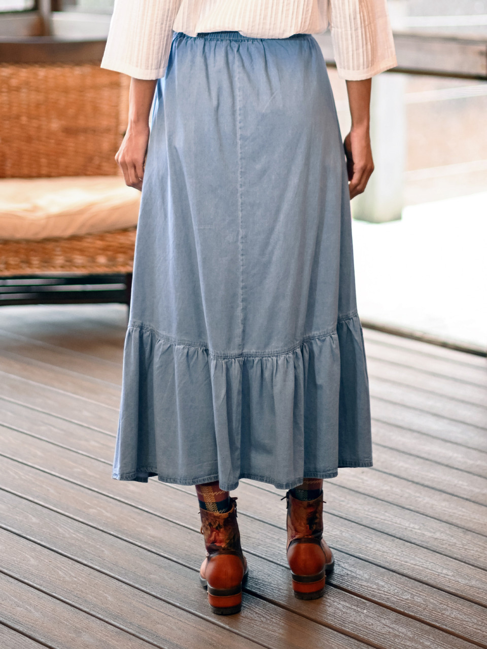 AMERI 新品★SIDE PLEATS DENIM SKIRT Ｓサイズ★ AMERI Brand New☆SIDE PLEATS DENIM SKIRT Size S☆ Pleated