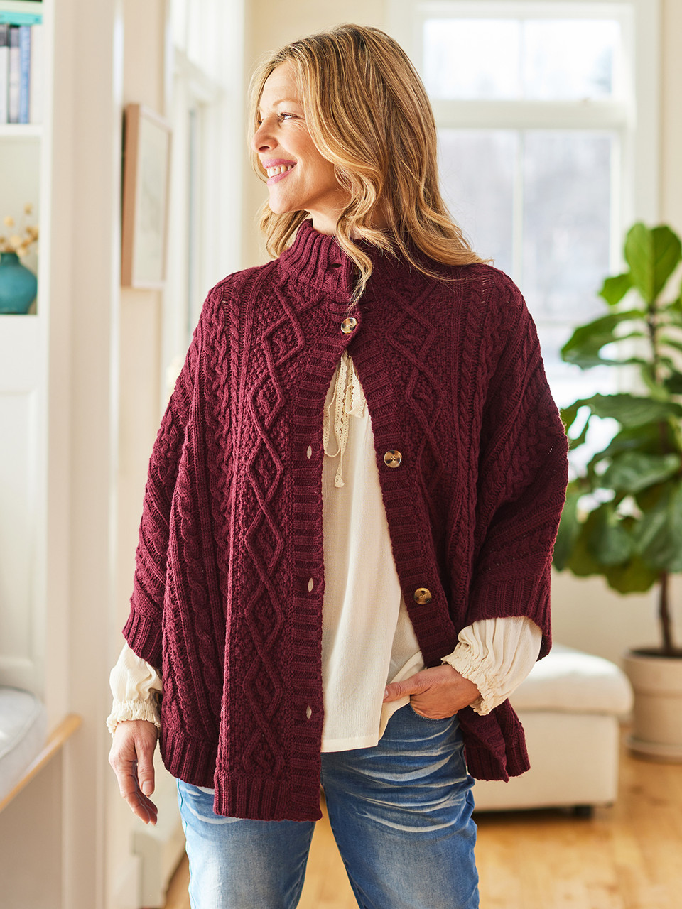 little Suzie Poncho Down Coat