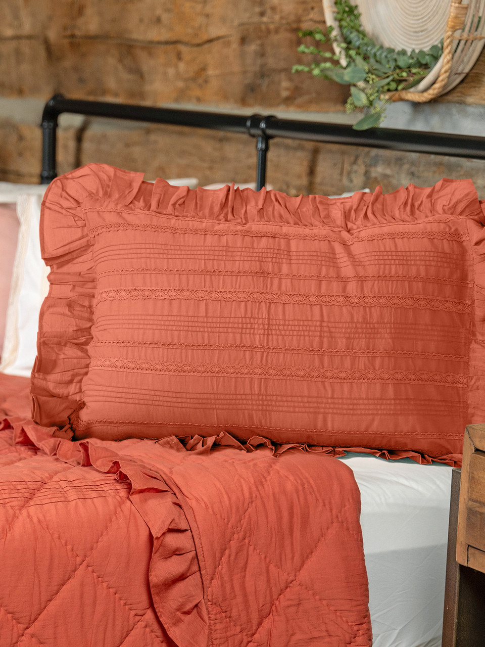 Pretty Pintuck Pillow Sham Set of 2 - Cinnamon | Shop Beautiful