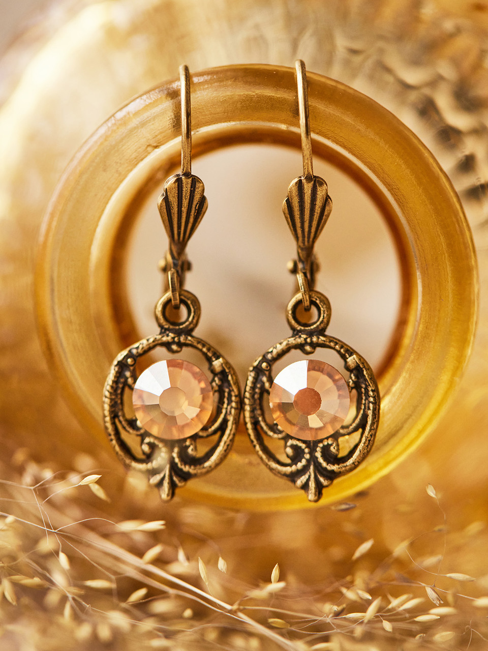 Sunset Drop Crystal Earrings Shop Beautiful Designs by April