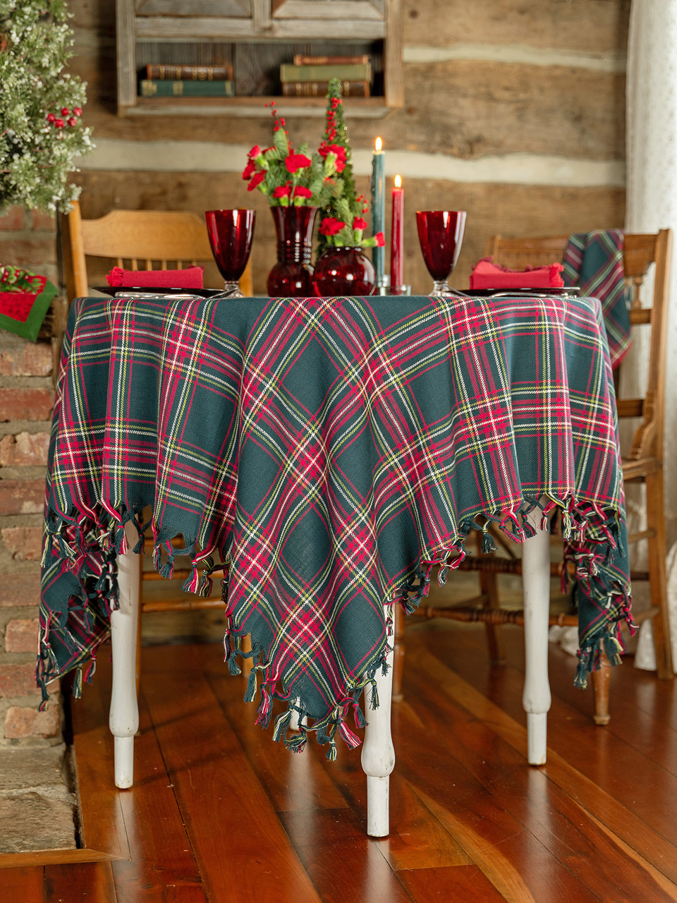 Evergreen Tartan Plaid Tablecloth | Shop Beautiful Designs by