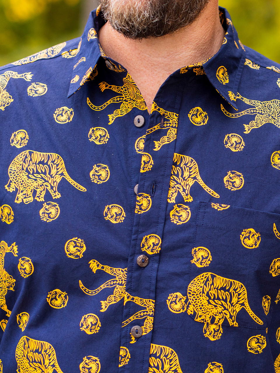 Golden Tiger Long Sleeve Shirt | Shop Beautiful Designs by