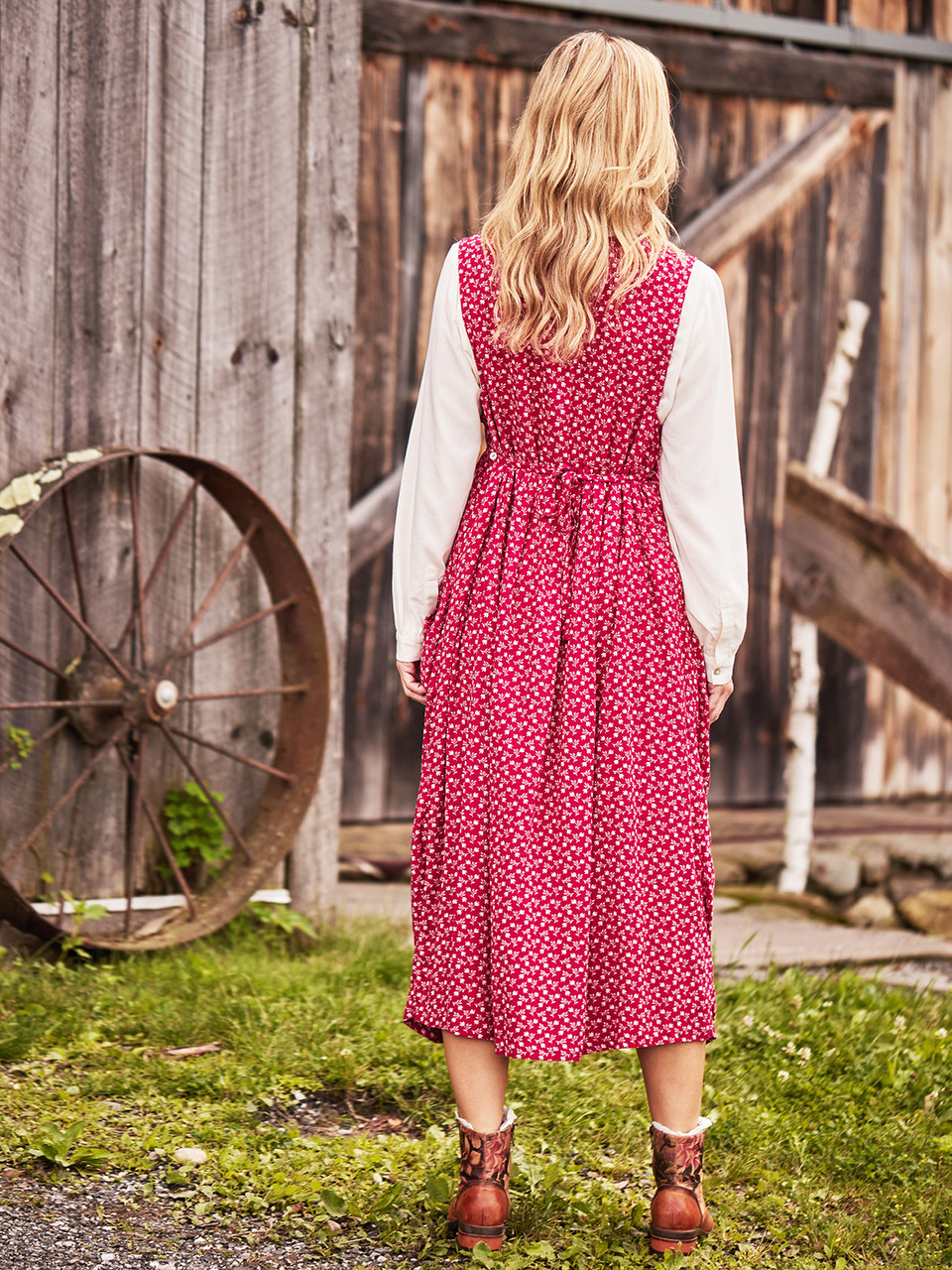 Holly Berry Pinafore Dress | Shop Beautiful Designs by April