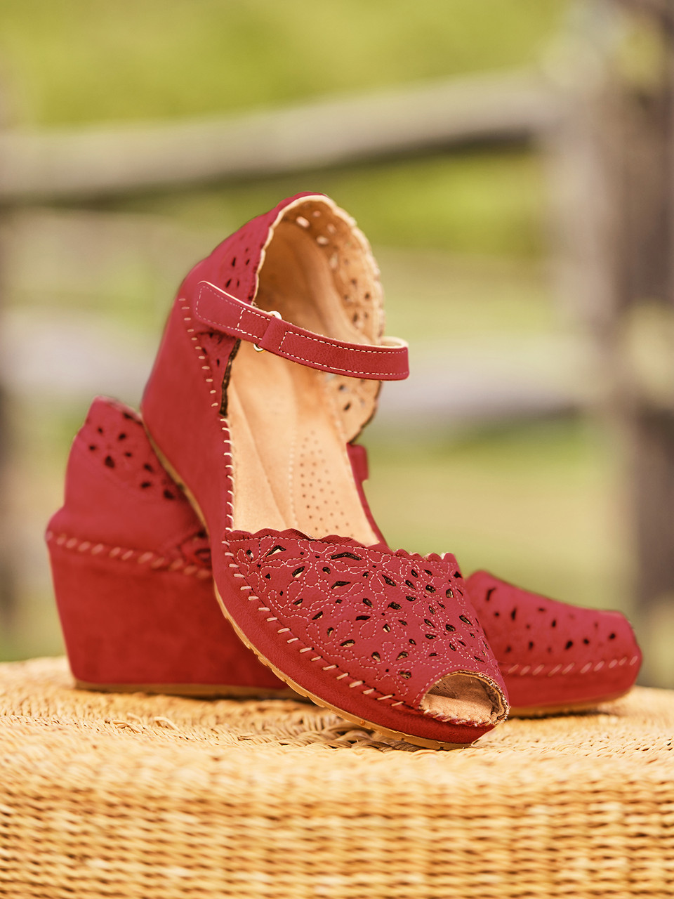 Gennina Sandal - Dark Red | Shop Beautiful Designs by April