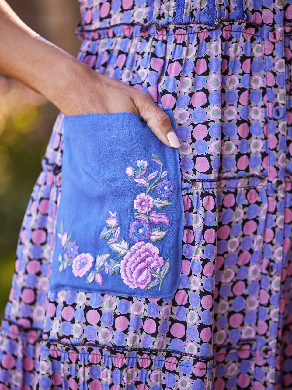 Rose Check Dress | Shop Beautiful Designs by April Cornell - Canada