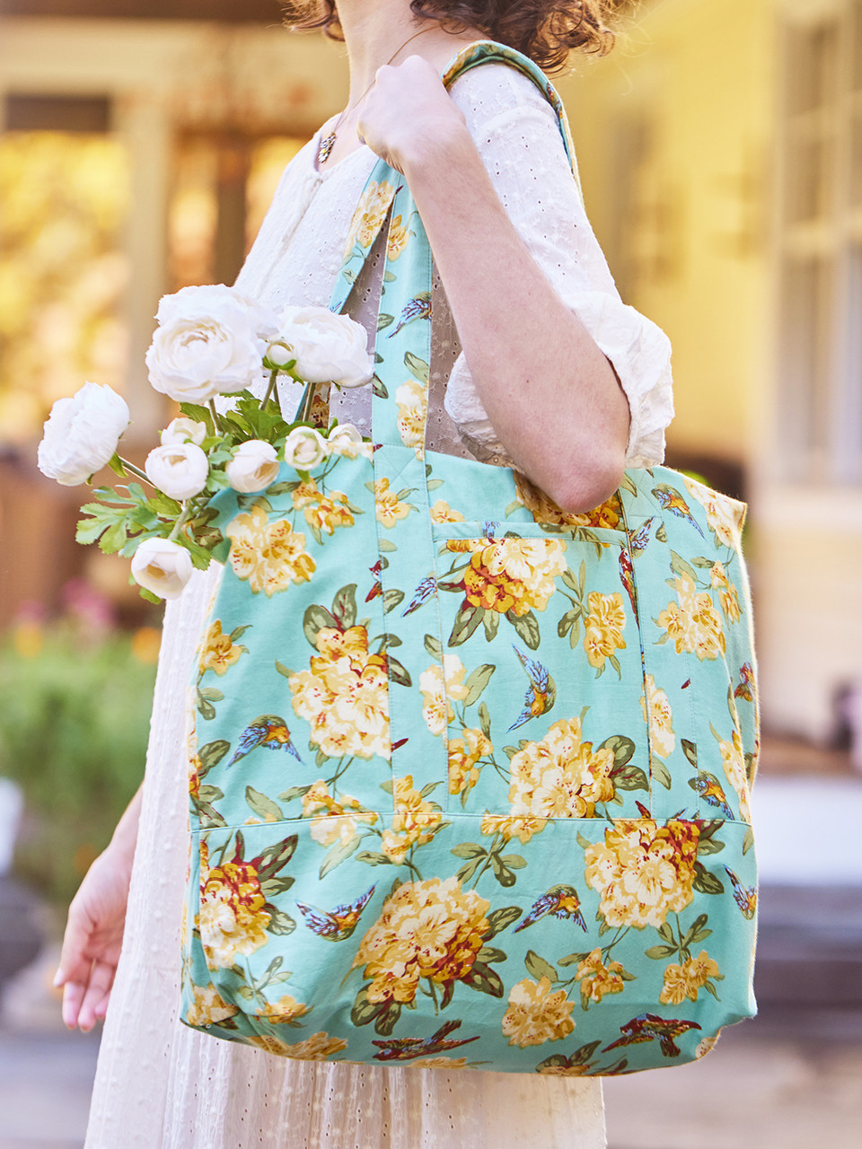 Shopper Bag Aqua Shop Beautiful Designs by April Cornell Canada