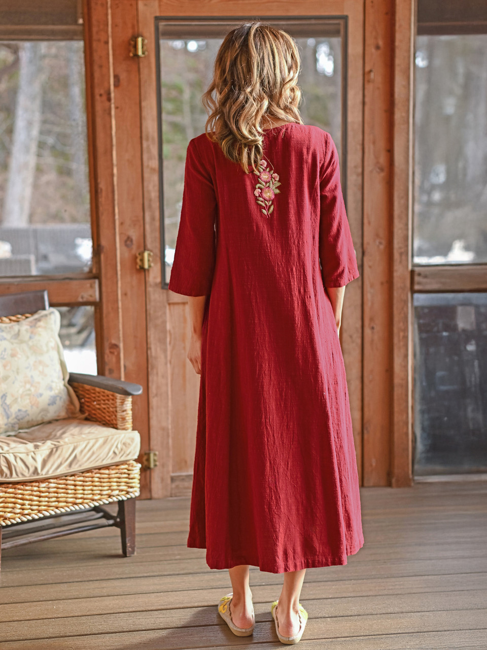 Kerala Caftan - Cranberry | Shop Beautiful Designs by April Cornell