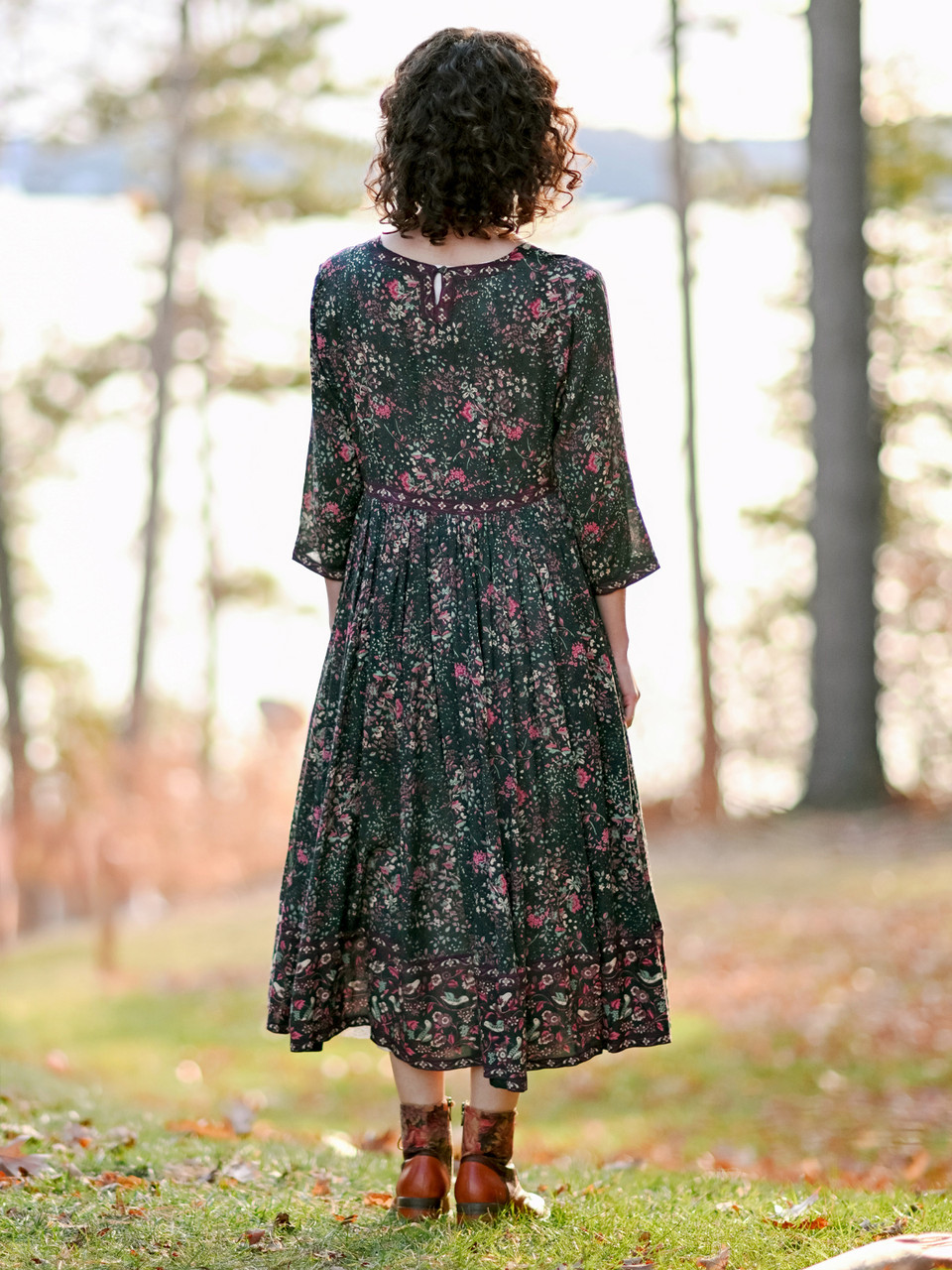 Penelope Dress - Forest Green | Shop Beautiful Designs by April Cornell