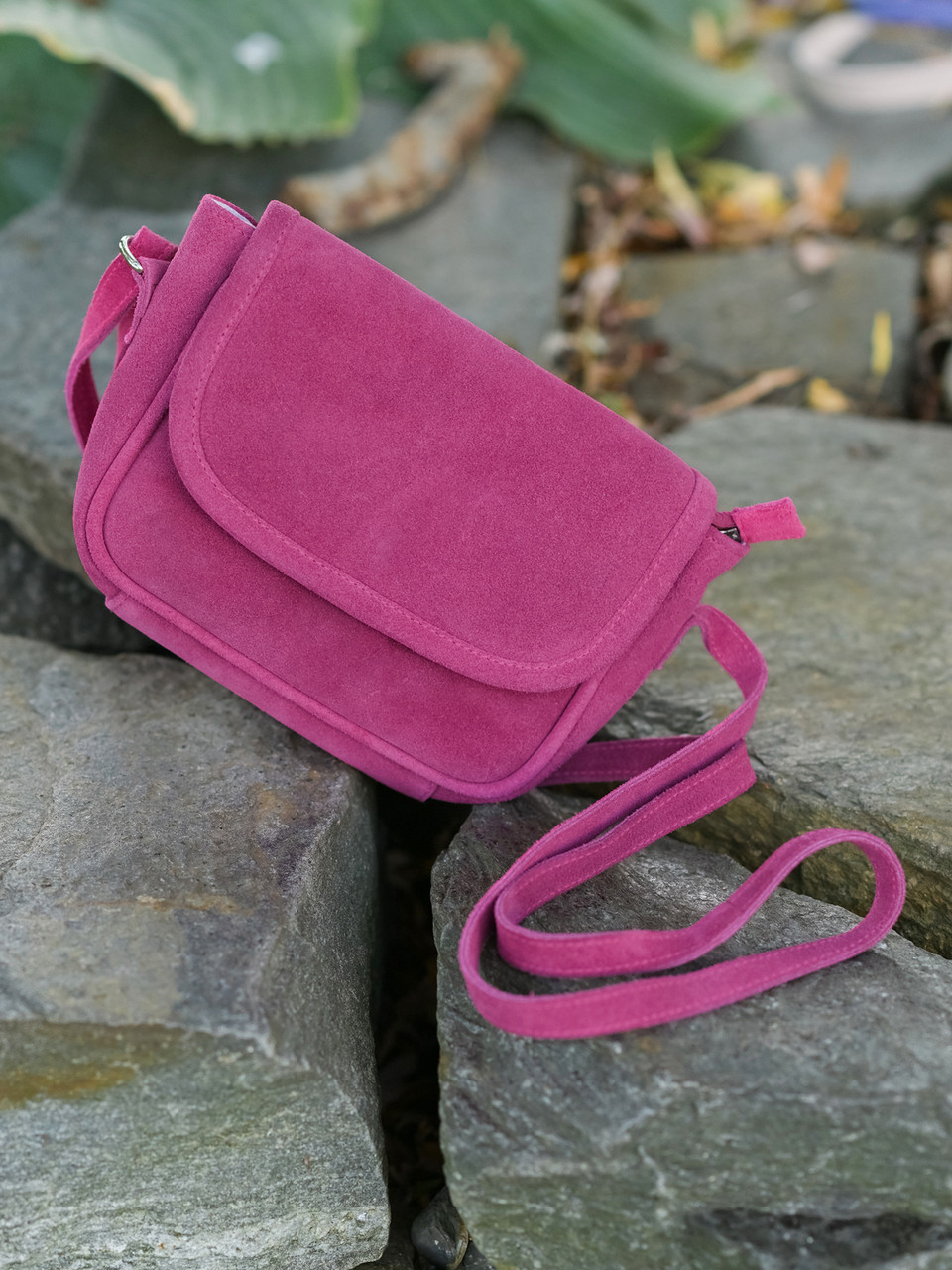 Suede Bag Small - Pink | Shop Beautiful Designs by April Cornell