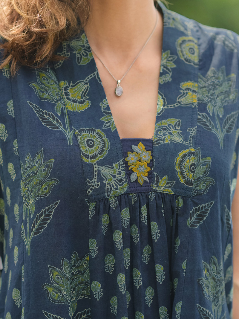 Khazana Indigo Dress - Indigo | Shop Beautiful Designs by April
