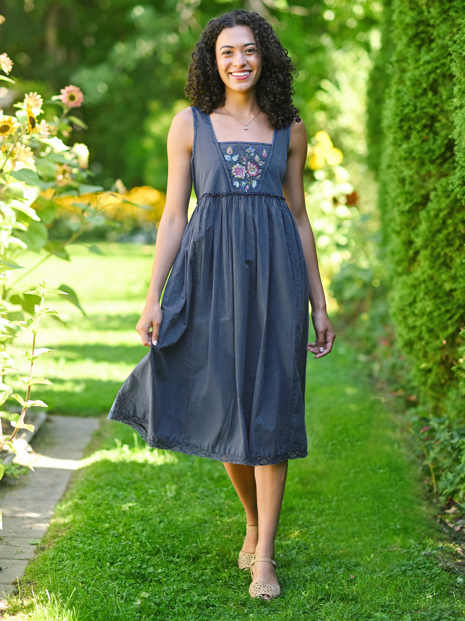 トップス Standard Journal nishino M SJ DRESS NEAT Summer Hour Dress - Sunwashed Navy | Shop Beautiful Designs by