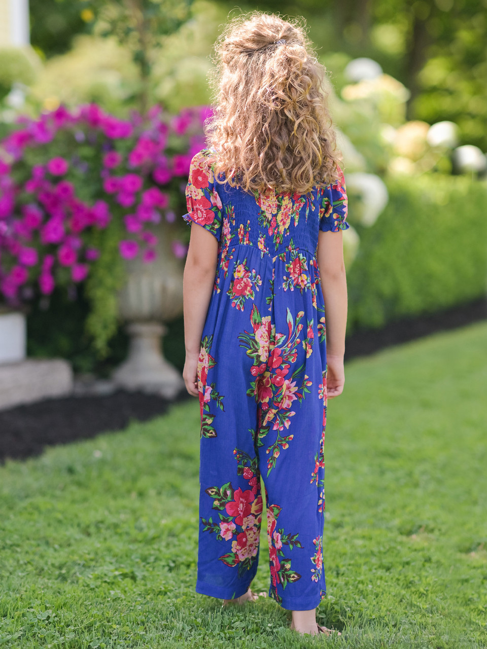 Sikkim Kids Jumpsuit - Blue | Shop Beautiful Designs by April Cornell