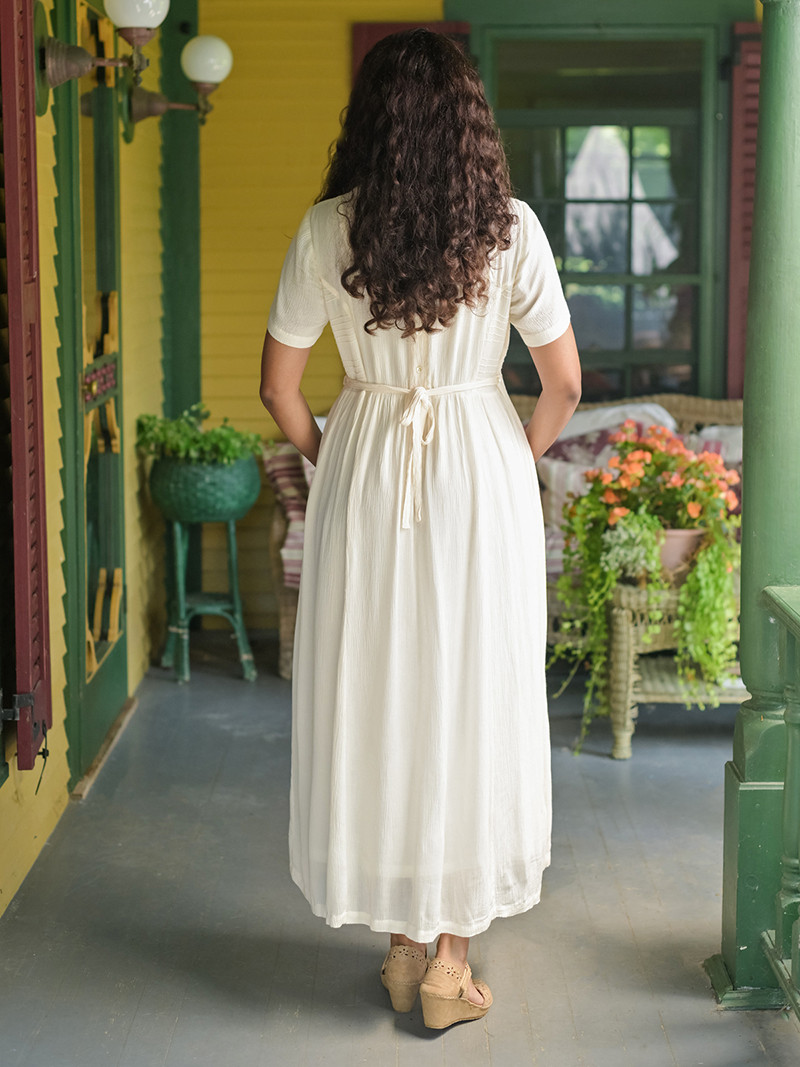 folklore cream dress Taylor Sewift Eras Tour Cream Folklore Dress