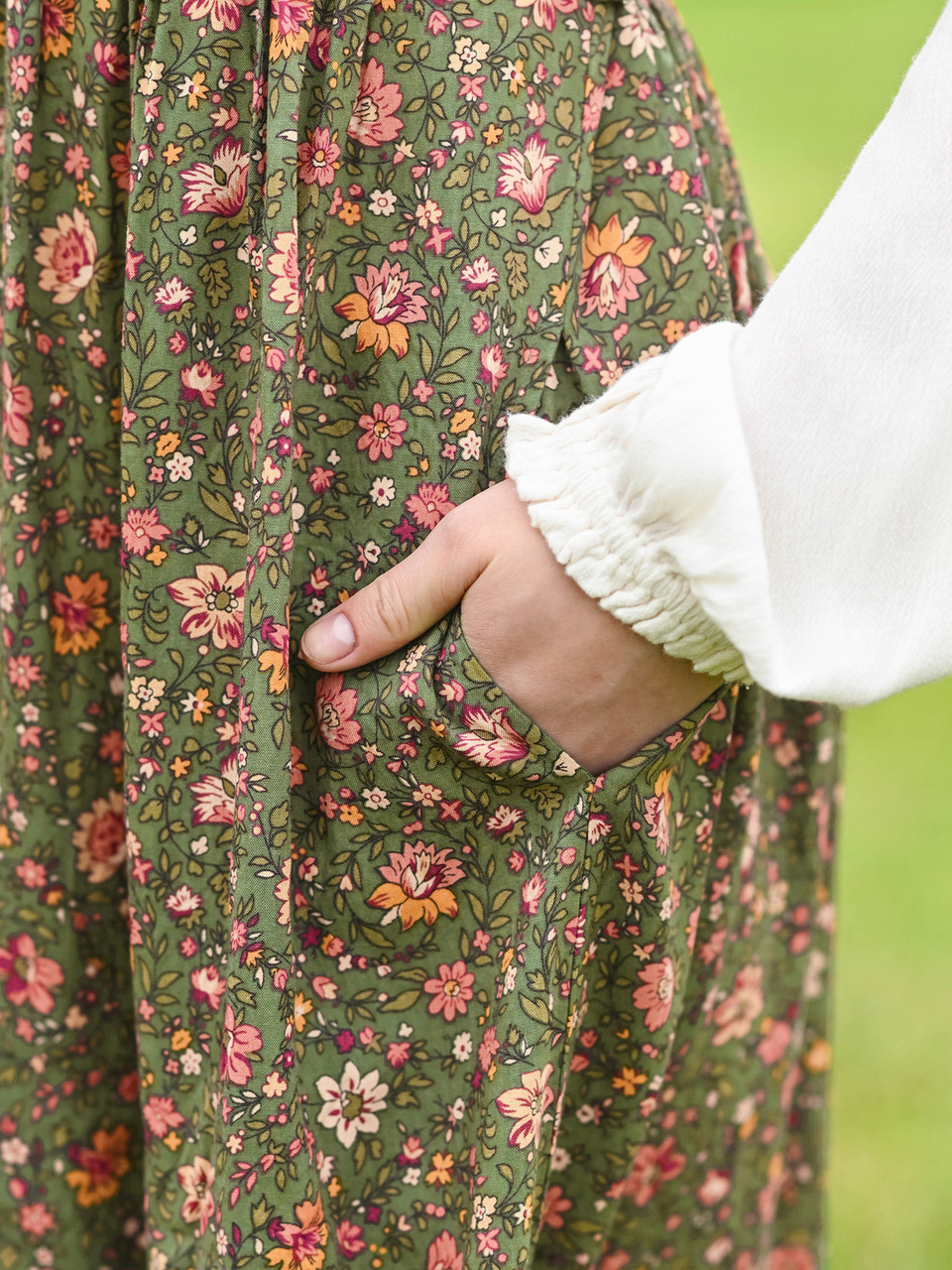 Hannah Pinafore Dress - Olive | Shop Beautiful Designs by April