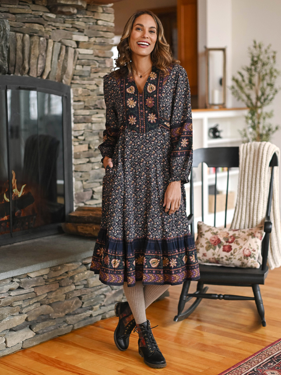 Posey Boho Dress - Dark Plum | Shop Beautiful Designs by April Cornell