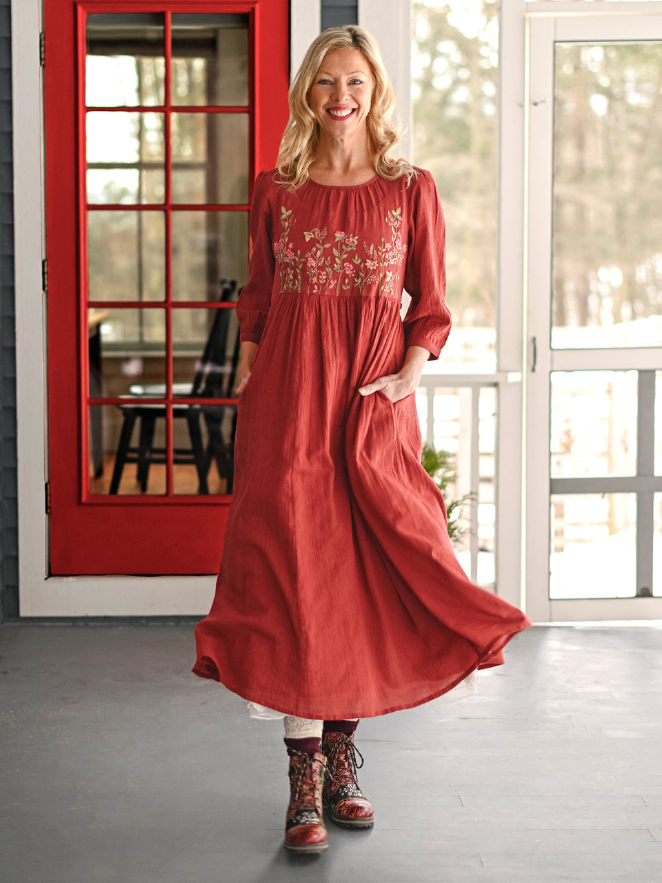 Wildflower Dress - Paprika | Shop Beautiful Designs by April Cornell