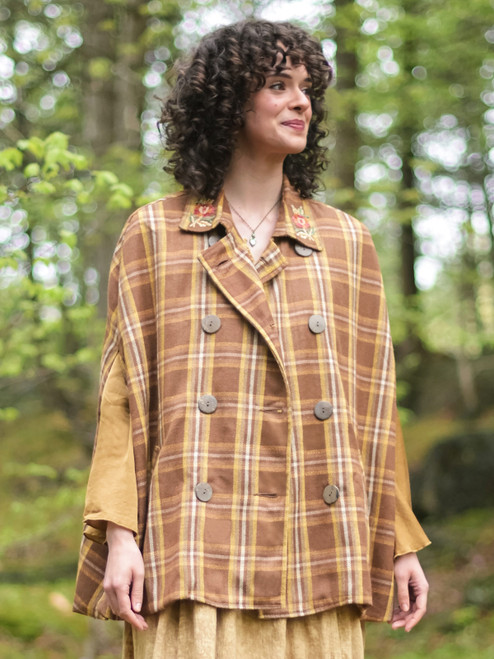 Dickens Plaid Cape