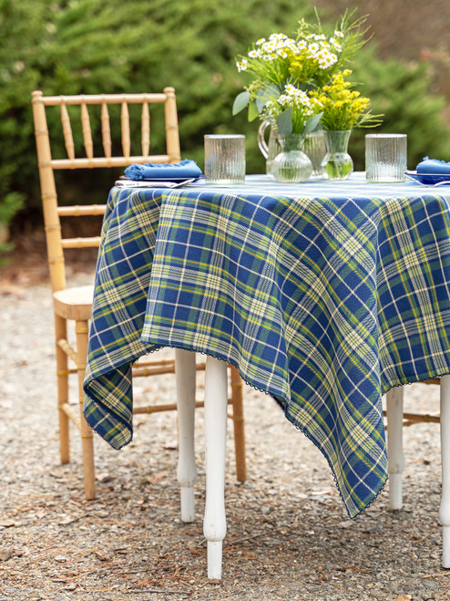 Starry Night Plaid Tablecloth