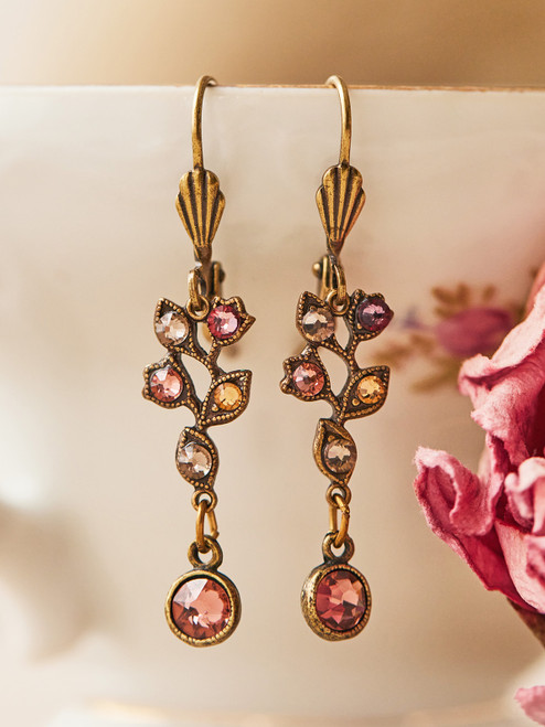 Blush Rose Drop Earring