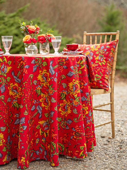 Isabelle's Ikat Round Cloth - Red