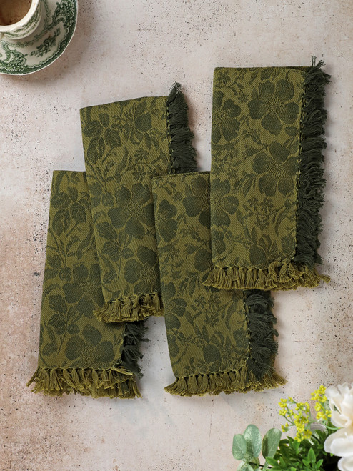 Peony Jacquard Napkin Set of 4