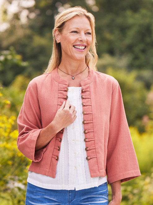 Literary Linen Jacket | Shop Beautiful Designs by April Cornell