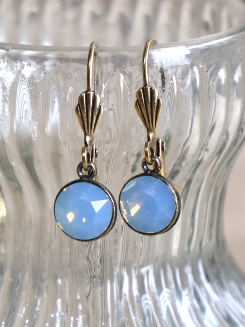 Air Blue Opal Floating Drop Earrings