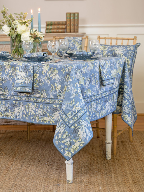 Sonnet Tablecloth - Smoke Blue