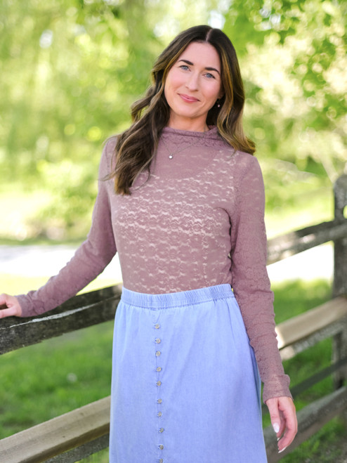 Amelie Mock Turtleneck - Amethyst