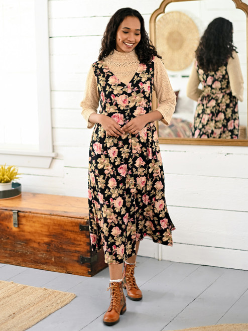 Drawing Room Pinafore Dress - Black
