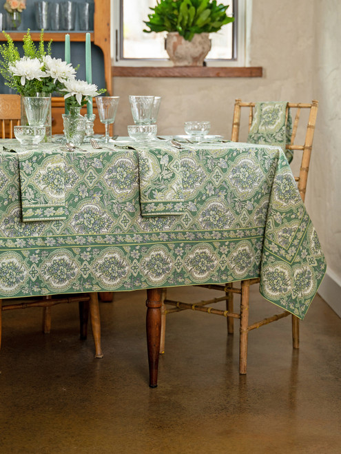 Timeless Tapestry Tablecloth - Green