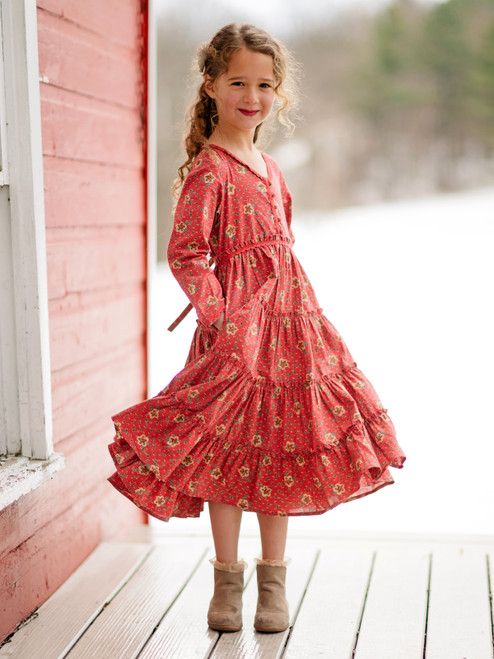 Rosalyn Kids Dress - Coral
