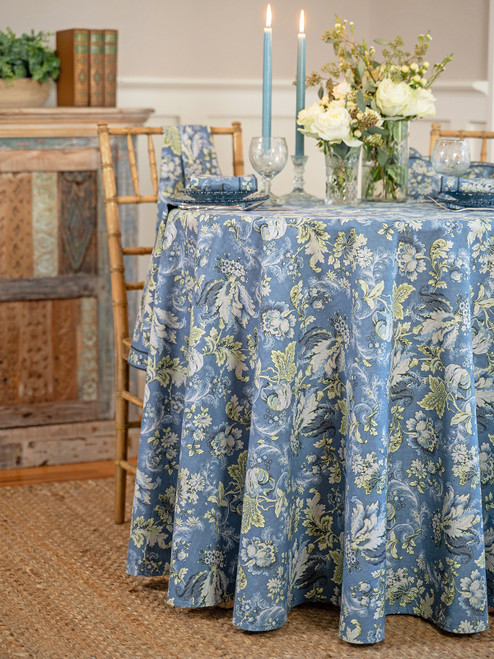 Sonnet Round Cloth - Smoke Blue