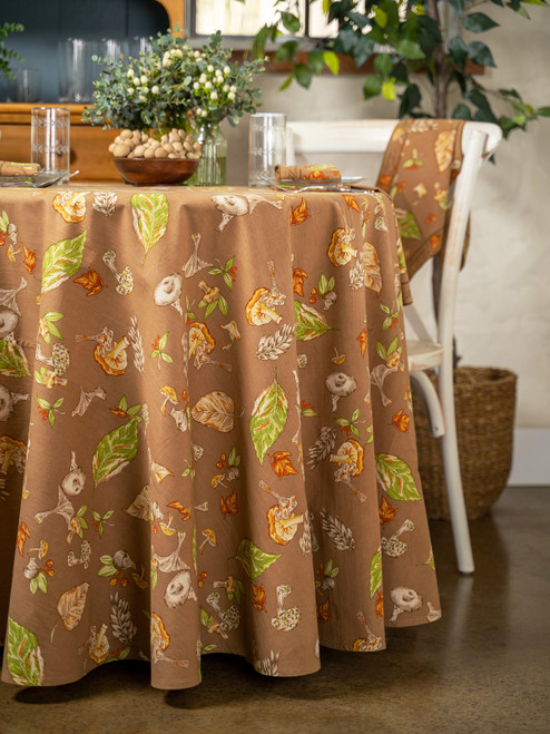 Mushroom Forager Round Cloth - Tan