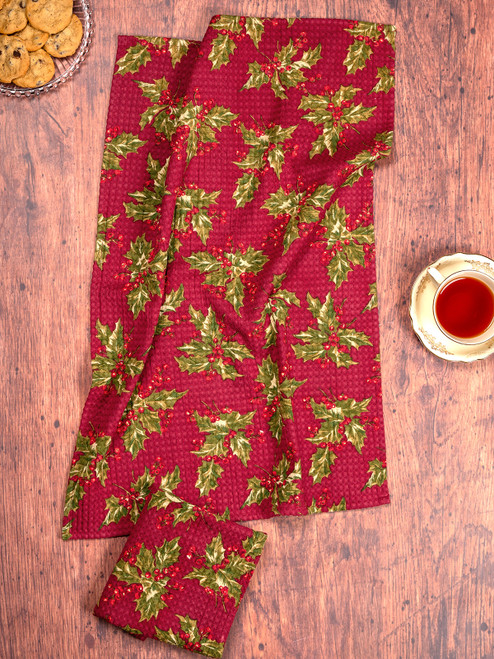 Winterberry Tea Towel Set of 2 Winterberry Tea Towel Set of 2