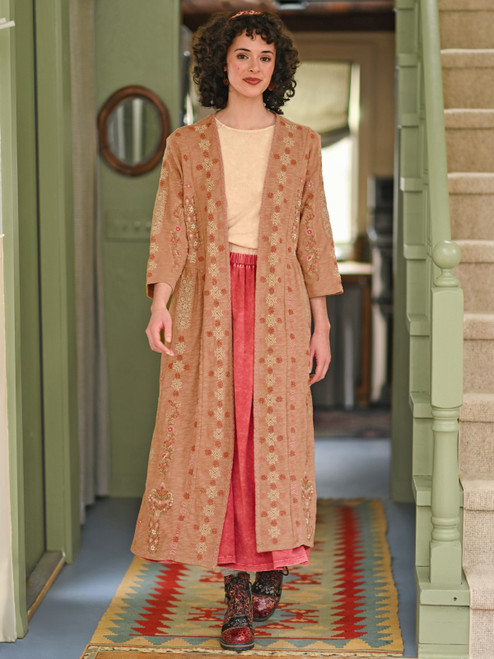 Celebration Embroidered Duster - Cappuccino