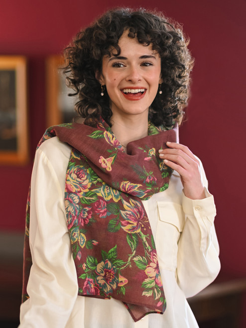 Scarborough Wool Scarf - Mahogany Scarborough Wool Scarf - Mahogany