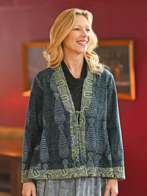 Conjure A Dragon Reversible Cover Up - True Indigo