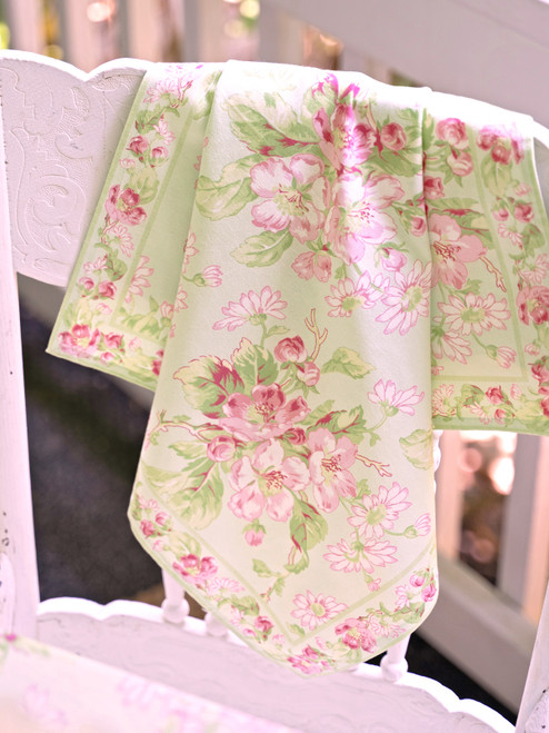 Apple Blossom Napkin Set of 4 - Light Green