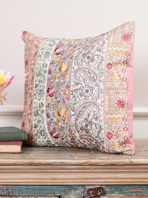 Bel Canto Cushion Cover - Aqua Pink
