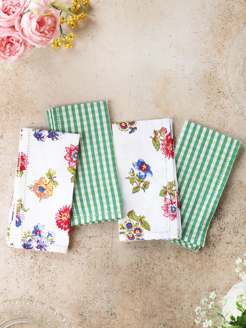 Flower Toss Luncheon Napkin Set of 4 - Multi