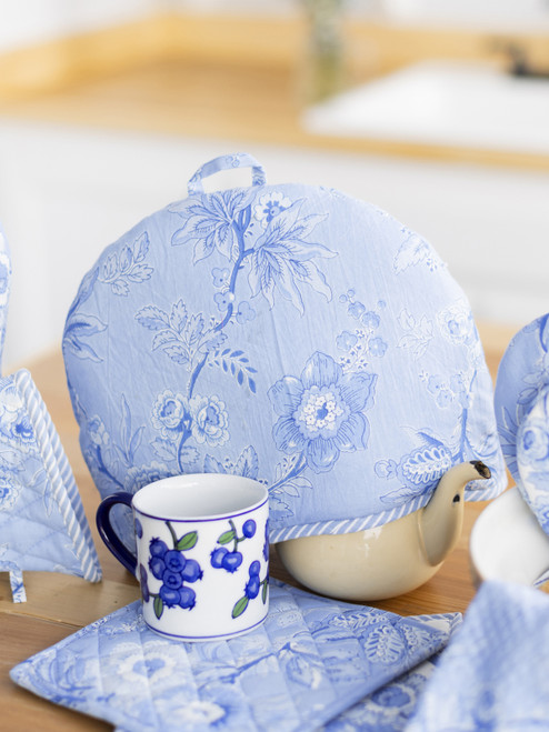 Blue Skies Patchwork Tea Cozy - Blue
