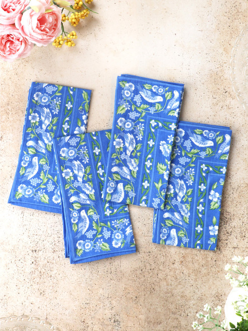 Darjeeling Luncheon Napkin Set of 4 - Blue