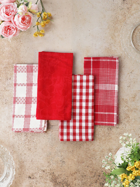Strawberry Mixed Napkin Set of 4 - Multi
