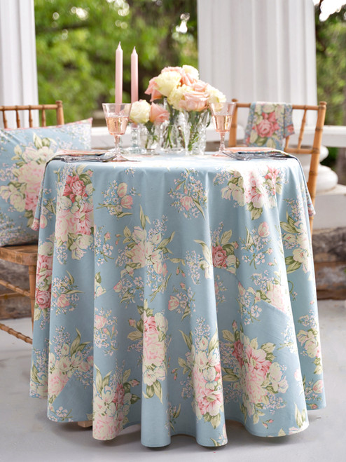 Blanche Round Cloth - Mist